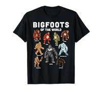 Bigfoot Chemise Bigfoots of The World Cryptozoology Cryptozoologie T-Shirt