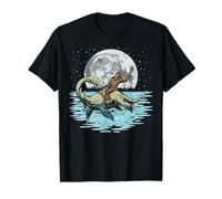 Bigfoot chevauchant des créatures cryptozoologiques lunaires du Loch Ness T-Shirt