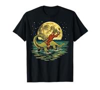 Bigfoot chevauchant des créatures cryptozoologiques lunaires du Loch Ness T-Shirt