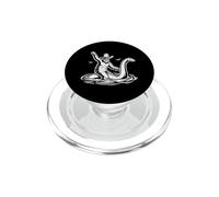 Bigfoot chevauchant Le Loch Ness, Un Monstre, Un Cowboy, des créatures cryptiques PopSockets PopGrip pour MagSafe