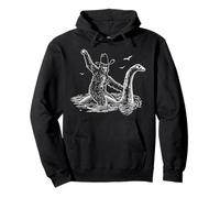 Bigfoot chevauchant Le Loch Ness, Un Monstre, Un Cowboy, des créatures cryptiques Sweat à Capuche