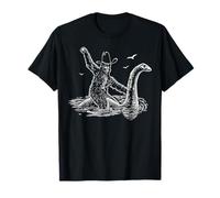 Bigfoot chevauchant Le Loch Ness, Un Monstre, Un Cowboy, des créatures cryptiques T-Shirt