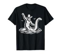 Bigfoot chevauchant Le Loch Ness, Un Monstre, Un Cowboy, des créatures cryptiques T-Shirt