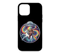 Bigfoot chevauchant Une Licorne rayonnée par UFO Alien Cryptid Art Coque pour iPhone 12 Mini