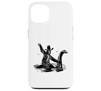 Bigfoot Cowboy On Nessie - Sasquatch Loch Ness Monster Cadeau Coque pour iPhone 13