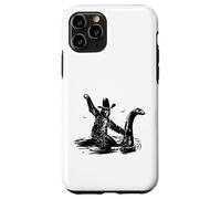 Bigfoot Cowboy Riding on Nessie - Sasquatch Loch Ness Monster Coque pour iPhone 11 Pro