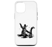Bigfoot Cowboy Riding on Nessie - Sasquatch Loch Ness Monster Coque pour iPhone 12/12 Pro