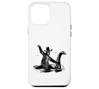 Bigfoot Cowboy Riding on Nessie - Sasquatch Loch Ness Monster Coque pour iPhone 12 Pro Max