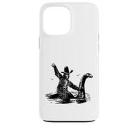 Bigfoot Cowboy Riding on Nessie - Sasquatch Loch Ness Monster Coque pour iPhone 13 Pro Max