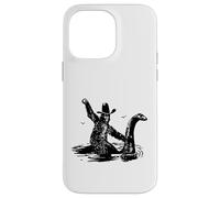 Bigfoot Cowboy Riding on Nessie - Sasquatch Loch Ness Monster Coque pour iPhone 14 Pro Max