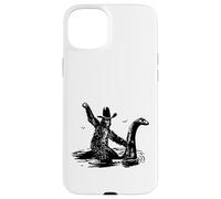 Bigfoot Cowboy Riding on Nessie - Sasquatch Loch Ness Monster Coque pour iPhone 15 Plus
