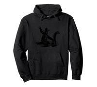 Bigfoot Cowboy Riding on Nessie - Sasquatch Loch Ness Monster Sweat à Capuche