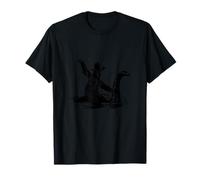 Bigfoot Cowboy Riding on Nessie - Sasquatch Loch Ness Monster T-Shirt