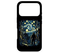 Bigfoot dans la Nuit de la forêt étoilée inspirée de l'art Van Gogh Coque pour iPhone 17 Pro