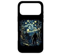 Bigfoot dans la Nuit de la forêt étoilée inspirée de l'art Van Gogh Coque pour iPhone 17 Pro Max