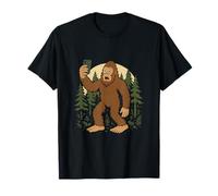 Bigfoot dans une forêt, selfie, Good Morning T-Shirt