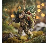 Bigfoot Décoration de Noël - Myth Meets Holiday Magic, décoration de vacances amusante en acrylique 2D pour sapin de Noël, collection unique de merveilles de la faune 2026 pour les amateurs de Bigfoot