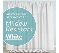 BigFoot Doublure de Rideau de Douche - 183 x 183 cm en PEVA Robuste avec œillets métalliques antirouille et 3 Poids magnétiques - sans Odeur et Compatible avec Les douches Standard - Blanc