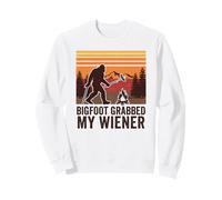 Bigfoot drôle Grabbed My Wiener Rétro Camping Hot Dogs Humour Sweatshirt