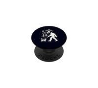 Bigfoot Épagneul Marchant OVNI drôle Chien Sasquatch Maman Papa PopSockets PopGrip Adhésif