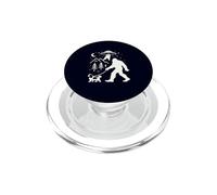 Bigfoot Épagneul Marchant OVNI drôle Chien Sasquatch Maman Papa PopSockets PopGrip pour MagSafe