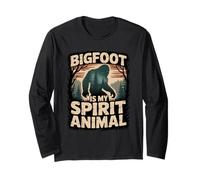 Bigfoot est Mon Animal Spirituel, Motif Amusant de forêt et de Nature Manche Longue