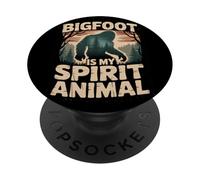 Bigfoot est Mon Animal Spirituel, Motif Amusant de forêt et de Nature PopSockets PopGrip Adhésif