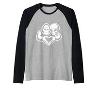 Bigfoot et Alien Amitié Paranormal Love Sasquatch OVNI Manche Raglan