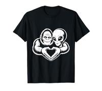 Bigfoot et Alien Amitié Paranormal Love Sasquatch OVNI T-Shirt