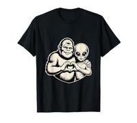 Bigfoot et Alien Amitié Paranormal Love Sasquatch OVNI T-Shirt