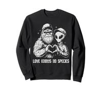 Bigfoot et Alien Besties Funny Cryptid UFO Friendship Sweatshirt