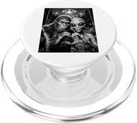 Bigfoot et Alien Heart Gesture Funny UFO Friends PopSockets PopGrip pour MagSafe