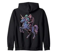 Bigfoot et Alien Rides Unicorn Area 51 Sweat à Capuche