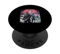 Bigfoot et Ninja Alien Vintage Japonais Samouraï Ukiyo-E Art PopSockets PopGrip Adhésif