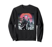 Bigfoot et Ninja Alien Vintage Japonais Samouraï Ukiyo-E Art Sweatshirt