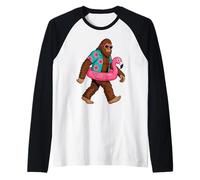 Bigfoot Flamant Rose d'été rétro Manche Raglan