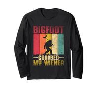 Bigfoot Grabbed My Wiener Style rétro Manche Longue