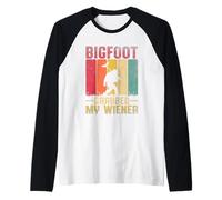 Bigfoot Grabbed My Wiener Style rétro Manche Raglan
