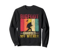Bigfoot Grabbed My Wiener Style rétro Sweatshirt