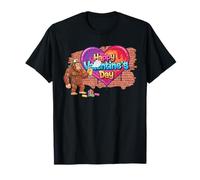 Bigfoot Graffiti Painter Joyeuse Saint-Valentin Street Art T-Shirt