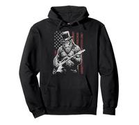 Bigfoot Guitare Drapeau Américain 250 Ans 4 Juillet Sweat à Capuche