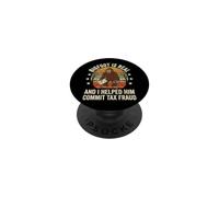 Bigfoot is Real and I Helped Him Commit Tax Fraud Sasquatch PopSockets PopGrip Adhésif