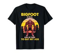 Bigfoot is Real Funny Encounter Sasquatch Humour Design T-Shirt