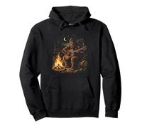 Bigfoot Jouant de la Guitare Acoustique Autour d'un feu de Camp - Camping Sweat à Capuche