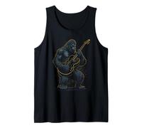Bigfoot Jouant de la Guitare Mélomane Papa Rock & Roll Débardeur