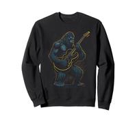 Bigfoot Jouant de la Guitare Mélomane Papa Rock & Roll Sweatshirt