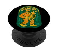 Bigfoot Jouant Euphonium Squatch Club Band - Sasquatch PopSockets PopGrip Adhésif