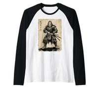Bigfoot Katana Samurai Japonais Sasquatch Cryptid Vintage Manche Raglan