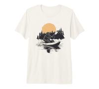 Bigfoot Kayak Sasquatch Paddling Adventure T-Shirt Haut de Gamme