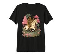Bigfoot Licorne Mystique Magique Forêt Drôle T-Shirt Haut de Gamme